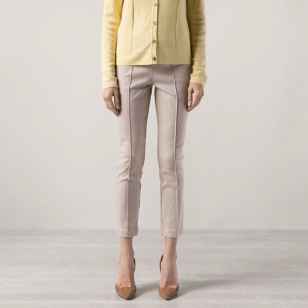 The Row Beige Denim Slim Fit Avied Pants XS $595